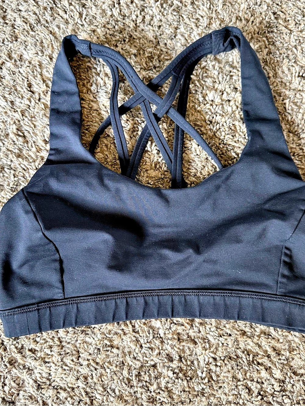 lululemon Strappy Black Sports Bra Size 4